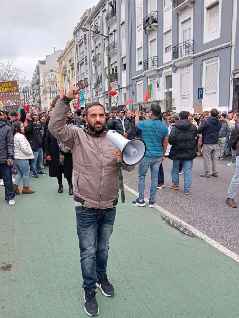 protest in Lisbon