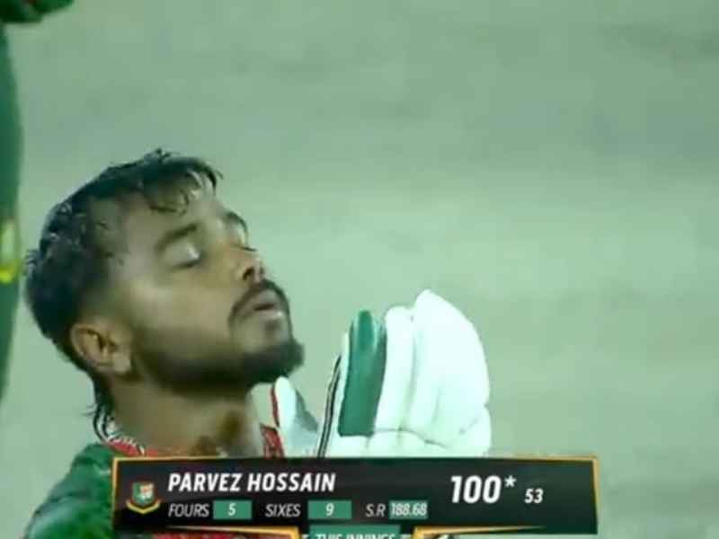 Parvez becomes second Bangladeshi to score a century