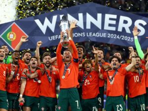 ronaldo celebration nations league final portugal vs spain