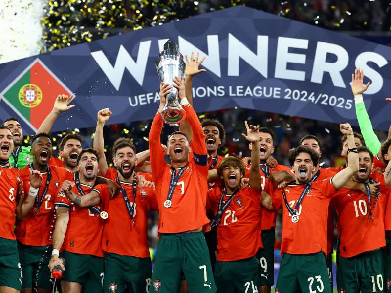 ronaldo celebration nations league final portugal vs spain