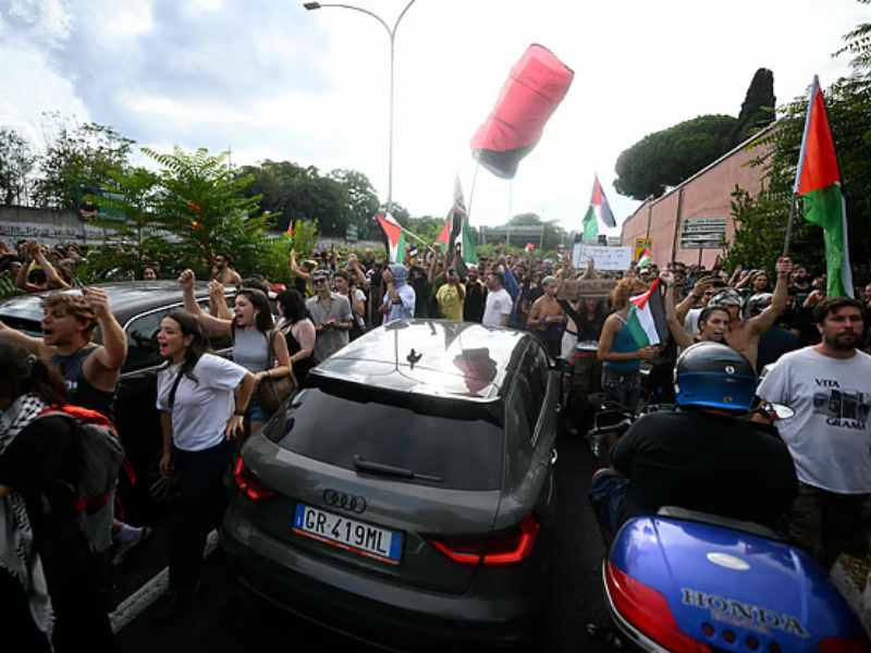italy palestine protest