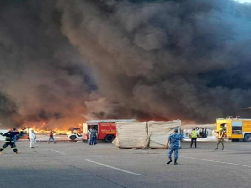 shahjalal airport cargo fire