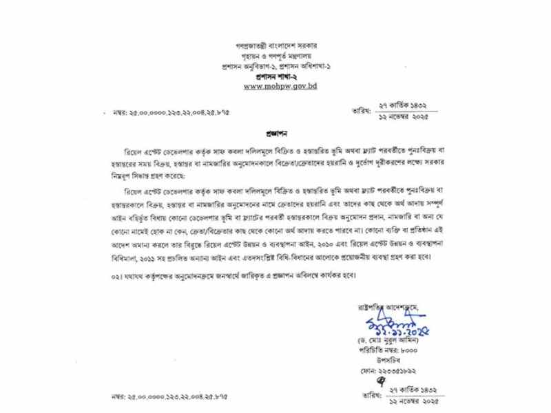 real estate regulation bangladesh