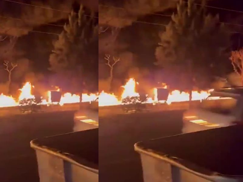 tehran oil depot fire israel strike