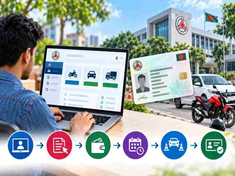 driving license online application bangladesh