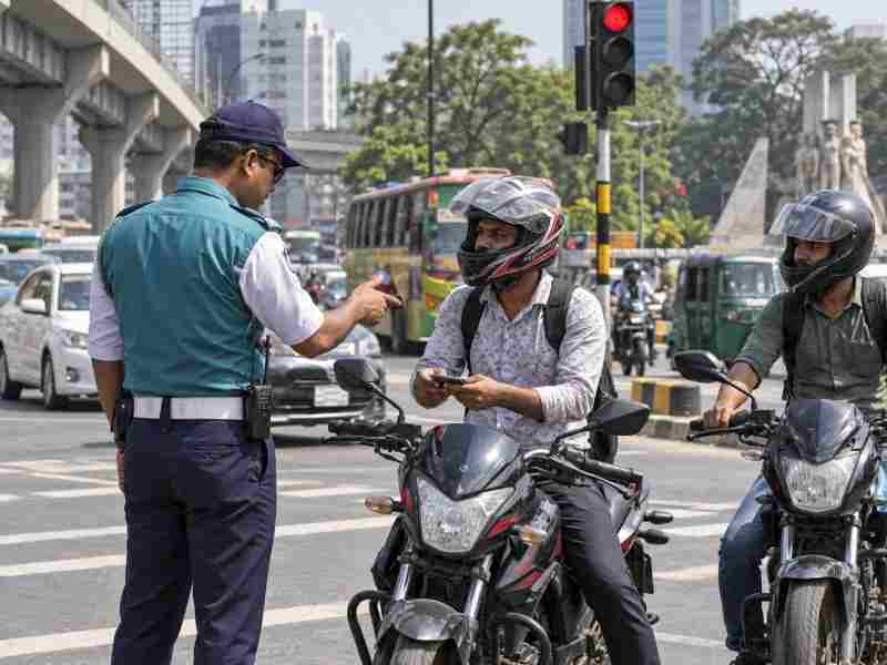 motorcycle traffic fine bangladesh
