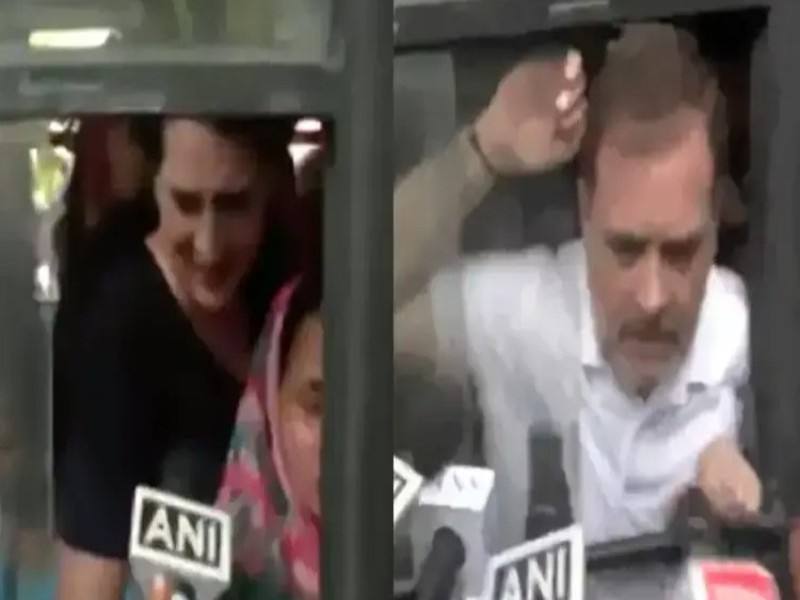 rahul priyanka gandhi detained